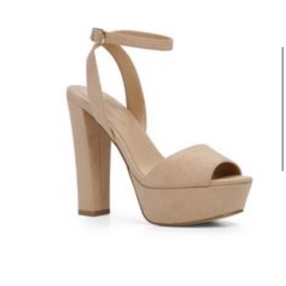 Elegant Tan Platform Heels
